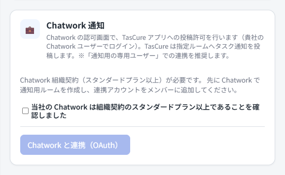Chatwork 通知（カード全体）